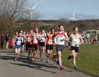 Start of the senior mens Royal Signals Road Relay, Hetton Lyons Park.